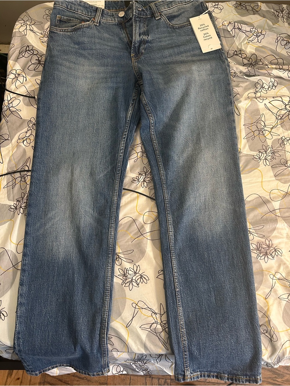 H&M Men's Straight Jeans - Light Blue Wash